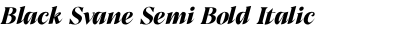 Black Svane Semi Bold Italic